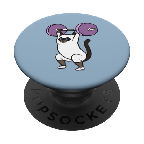The snatch weightlifting Siamese cat PopSockets Klebender PopGrip The snatch weightlifting Siamese cat PopSockets Klebender PopGrip von Huebucket