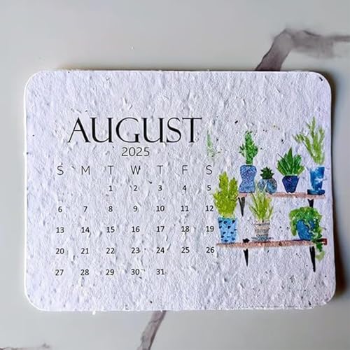 Saatgut Kalender 2025, Pflanzbarer Saatkalender 2025, Pflanzbarer 12-Monats-Kalender, Recyceltem Saatpapier Tischkalender 2025, Kreativer Kunstkalender Zum Organisieren Und Planen Saatgut Kalender 2025, Pflanzbarer Saatkalender 2025, Pflanzbarer 12-Monats-Kalender, Recyceltem Saatpapier Tischkalender 2025, Kreativer Kunstkalender Zum Organisieren Und Planen von Huehkir