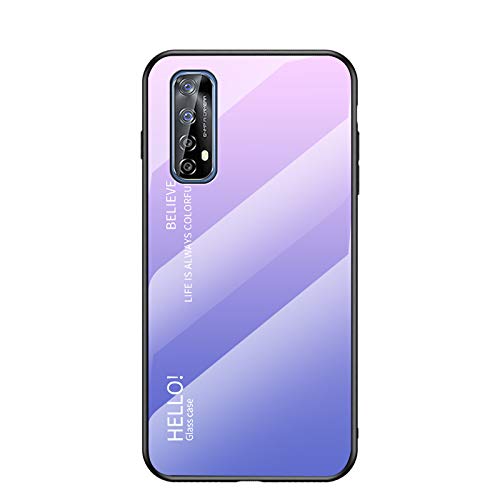 Hülle® Gradient Color Anti-Scratches Glass Case Compatible for Oppo Realme Narzo 20 Pro/Oppo Realme 7 (2) von Hülle