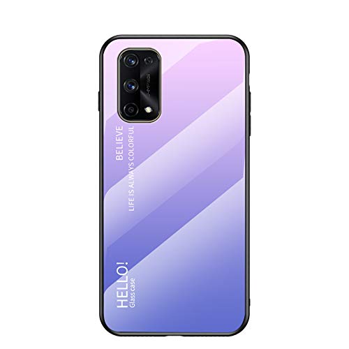 Hülle® Gradient Color Anti-Scratches Glass Case Compatible for Oppo Realme X7 Pro 5G (2) von Hülle