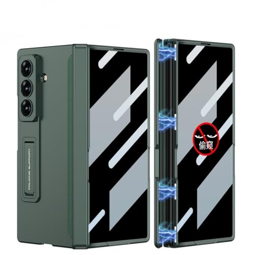 Hülle für Fold7 Handyhülle Privacy Glasfolie + Magnetic Hinge + Bracket,Bumper Case Slim Cover für Samsung Galaxy Z Fold7(1) von Hülle