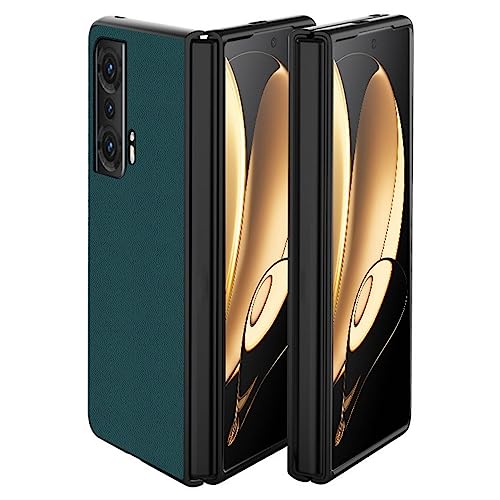 Hülle für Honor Magic V2 Handyhülle Plain Leder,Slim Case Skin Feel Bumper für Honor Magic V2(3) von Hülle