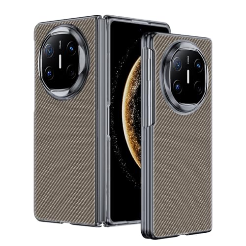 Hülle für Mate X6 Handyhülle Kohlefaser,Textured Leder Slim Bumper Case für Huawei Mate X6(2) von Hülle