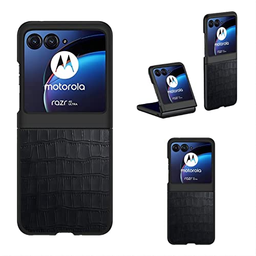 Hülle für Motorola Razr4 Handyhülle,Stoßfänger Panzerung Slim Leder Case für Motorola Razr 40 Ultra(36) von Hülle