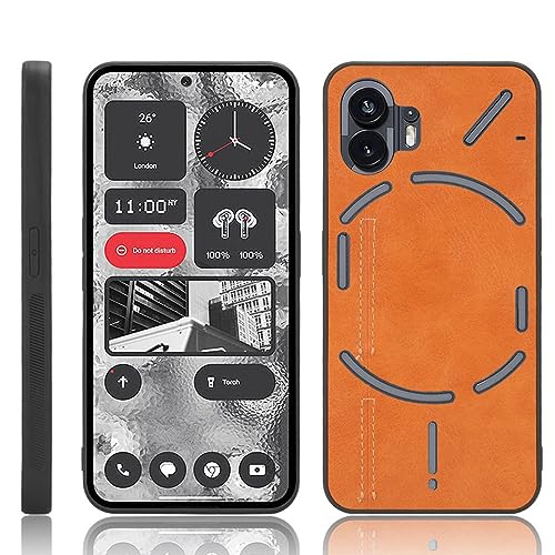 Hülle für Nothing Phone2 Handyhülle,Stoßfänger Panzerung Slim Leder Case für Nothing Phone 2(3) von Hülle