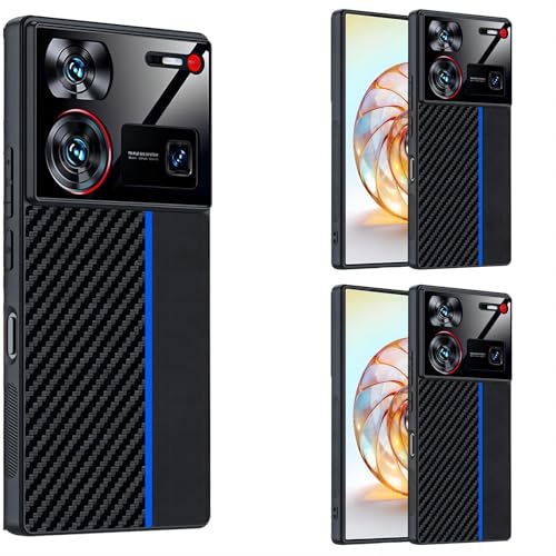 Hülle für Nubia Z60 Ultra Handyhülle Kohlefaser,Textured Leder Slim Bumper Case für ZTE Nubia Z60 Ultra(4) von Hülle