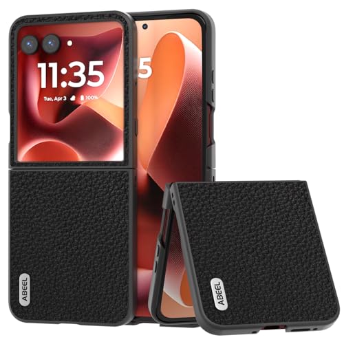 Hülle für Razr 60 Ultra Handyhülle + Texture + Built-in Wireless Charge,Leder Bumper Case Slim Cover für Motorola Razr 60 Ultra(26) von Hülle