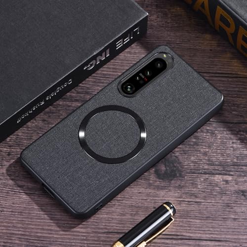 Hülle für Xperia 1 VII Handyhülle Texture Leder Support Wireless Charging,Stoßfänger Case für Sony Xperia 1 VII(5) von Hülle