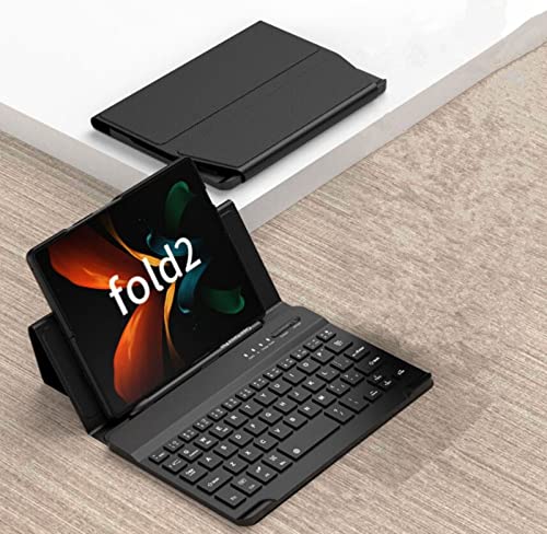 Hülle für Z Fold2 Tastatur + Klapphüllen Magnetic + Pen Slot,Keyboard Case Set für Samsung Galaxy Z Fold2 5G(8) von Hülle