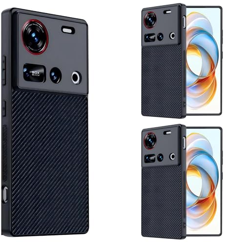 Hülle für Z70 Ultra Handyhülle Kohlefaser,Textured Leder Slim Bumper Case für ZTE Nubia Z70 Ultra(1) von Hülle