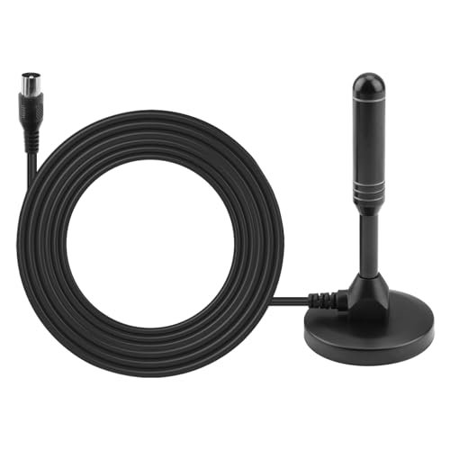 DTA240 Hochleistungs-DVB-T/DVB-T2-Antenne - Stabantenne mit ALU-Massivkern und Magnetfuß, 2m Kabel für Digitales Fernsehen, DVB-T2 Tuner Stick und DAB Radio, Maximale Signalqualität DTA240 Hochleistungs-DVB-T/DVB-T2-Antenne - Stabantenne mit ALU-Massivkern und Magnetfuß, 2m Kabel für Digitales Fernsehen, DVB-T2 Tuner Stick und DAB Radio, Maximale Signalqualität von Hugfads