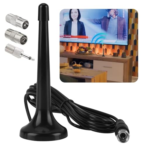 Hochleistungs Radio Antenne für klaren DAB und FM Empfang - Magnetfuß und 3m Verlängerungskabel - Ideal für Heimstereo Receiver und AV Audio Systeme von Hugfads