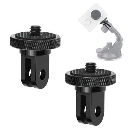 Hugfads Aluminium 1/4 Zoll Stativ Halterung Adapter für Insta360, Sony, SJCAM, Xiaomi,Hochwertiger Kamera Stativ Adapter mit Gummipuffer,Kompatibel mit Zubehör,2 Stück inklusive Hugfads Aluminium 1/4 Zoll Stativ Halterung Adapter für Insta360, Sony, SJCAM, Xiaomi,Hochwertiger Kamera Stativ Adapter mit Gummipuffer,Kompatibel mit Zubehör,2 Stück inklusive von Hugfads