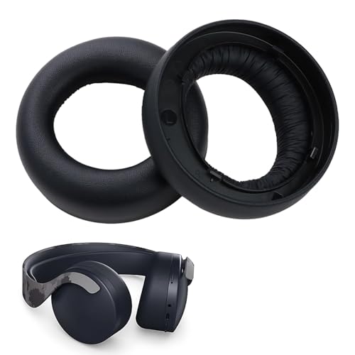 Ersatz Ohrpolster für Playstation 5 Pulse 3D, Kopfhörer Ohrpolster kompatibel mit Sony PS5 Pulse 3D Wireless Headset, Ersatz Ohrpolster mit Weichem Proteinleder, Ohrpolster Ohrmuschel Reparaturteile von Hugwait