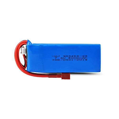 Huhu833 RC Akku 7.4V 3000Mah 2S Lipo Batterie für WLtoys 124018 124019 1/12 RC Auto Ersatzakku (7.4V 3000MAH) von Huhu833 Toy