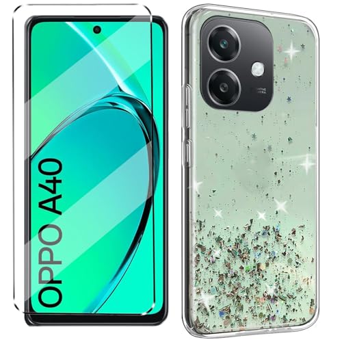 Glitzer Bling hülle mit Glas 1Pcs Compatible with Oppo A40 / Oppo A40M Folie, hülle silikon stoßfest für Oppo A40 / Oppo A40M schutzhülle schutzfolie schutzglas Folie handyhülle Green Glitzer Bling hülle mit Glas 1Pcs Compatible with Oppo A40 / Oppo A40M Folie, hülle silikon stoßfest für Oppo A40 / Oppo A40M schutzhülle schutzfolie schutzglas Folie handyhülle Green von HuiYouMY