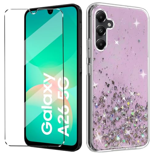 Glitzer Bling hülle mit Glas 1Pcs Compatible with Samsung Galaxy A26 Folie, hülle silikon stoßfest für Samsung Galaxy A26 schutzhülle schutzfolie schutzglas Folie handyhülle Pink Glitzer Bling hülle mit Glas 1Pcs Compatible with Samsung Galaxy A26 Folie, hülle silikon stoßfest für Samsung Galaxy A26 schutzhülle schutzfolie schutzglas Folie handyhülle Pink von HuiYouMY