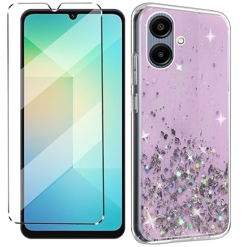 Glitzer Bling hülle mit Glas 1Pcs Compatible with Samsung Galaxy A06 Folie, hülle silikon stoßfest für Samsung Galaxy A06 schutzhülle schutzfolie schutzglas Folie handyhülle Pink Glitzer Bling hülle mit Glas 1Pcs Compatible with Samsung Galaxy A06 Folie, hülle silikon stoßfest für Samsung Galaxy A06 schutzhülle schutzfolie schutzglas Folie handyhülle Pink von HuiYouMY