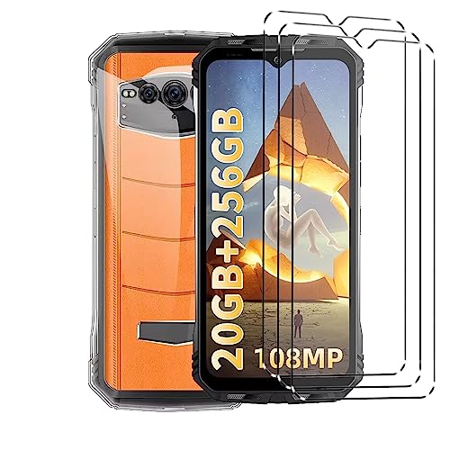 HuiYouMY [3+1] hülle und 3Pcs panzeglas für DOOGEE S100 Pro, hülle silikon hülle stoßfest DOOGEE S100 Pro schutzhülle schutzfolie panzerfolie handyhülle silikon von HuiYouMY