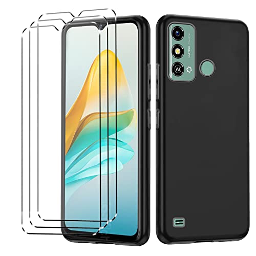 HuiYouMY [3 + 1] hülle und 3Pcs panzeglas für ZTE Blade A53, hülle silikon hülle stoßfest ZTE Blade A53 schutzhülle schutzfolie panzerfolie handyhülle silikon von HuiYouMY