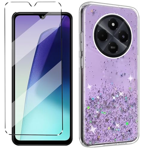 HuiYouMY Glitzer Bling hülle mit Glas 1Pcs Compatible with Xiaomi Redmi 14C Folie, hülle silikon stoßfest für Xiaomi Redmi 14C schutzhülle schutzfolie schutzglas Folie handyhülle Purple HuiYouMY Glitzer Bling hülle mit Glas 1Pcs Compatible with Xiaomi Redmi 14C Folie, hülle silikon stoßfest für Xiaomi Redmi 14C schutzhülle schutzfolie schutzglas Folie handyhülle Purple von HuiYouMY