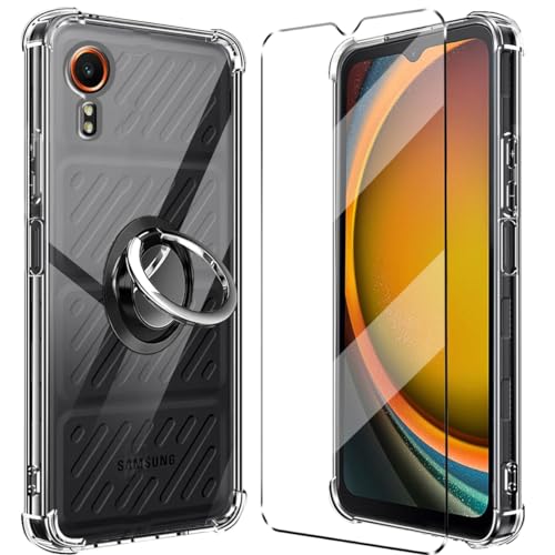 HuiYouMY hülle mit panzeglas 1Pcs Compatible with Samsung Galaxy XCover 7 Folie,mit Ring,hülle silikon stoßfest Samsung Galaxy XCover 7 schutzhülle schutzfolie schutzglas panzerfolie handyhülle Clear von HuiYouMY