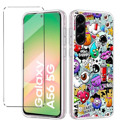 HuiYouMY hülle und Glas Compatible with Samsung Glalaxy A56 Folie, hülle silikon stoßfest Compatible with Samsung Glalaxy A56 schutzhülle schutzfolie schutzglas Folie handyhülle XS40 HuiYouMY hülle und Glas Compatible with Samsung Glalaxy A56 Folie, hülle silikon stoßfest Compatible with Samsung Glalaxy A56 schutzhülle schutzfolie schutzglas Folie handyhülle XS40 von HuiYouMY