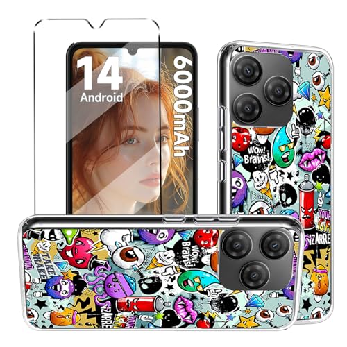 hülle und Glas 1Pcs Compatible with Blackview Wave 8C / Blackview Wave 8 / Oscal Flat 2 / Oscal Flat 2C Folie, hülle silikon stoßfest Compatible with Wave 8C schutzhülle schutzfolie schutzglas Folie hülle und Glas 1Pcs Compatible with Blackview Wave 8C / Blackview Wave 8 / Oscal Flat 2 / Oscal Flat 2C Folie, hülle silikon stoßfest Compatible with Wave 8C schutzhülle schutzfolie schutzglas Folie von HuiYouMY