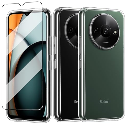 HuiYouMY hülle und panzeglas 1Pcs Compatible with Xiaomi Redmi A3 Folie, hülle silikon stoßfest für Xiaomi Redmi A3 schutzhülle schutzfolie schutzglas panzerfolie handyhülle Clear von HuiYouMY