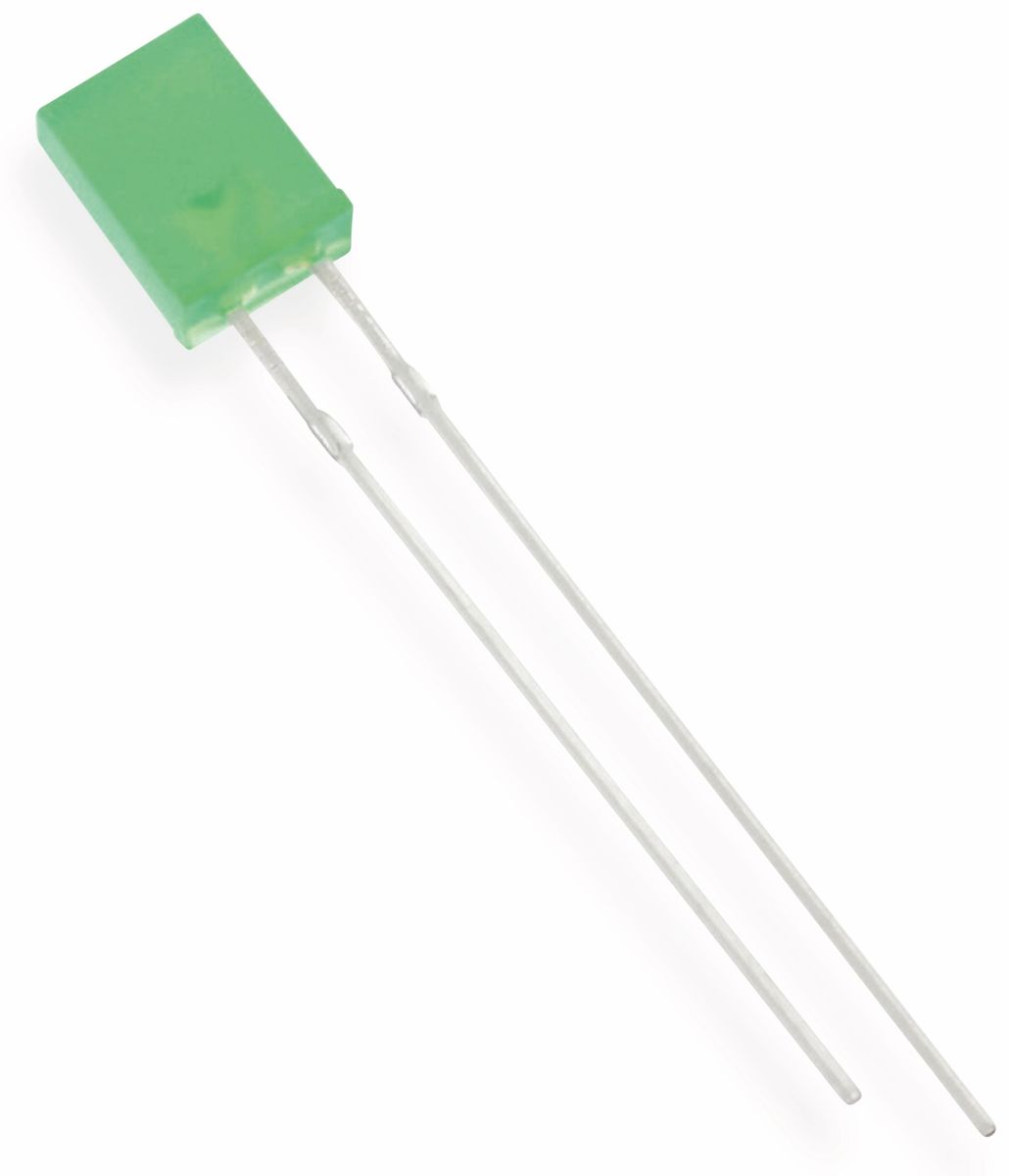 HUIYUAN OPTO-ELECTRONIC HuiYuan LED, rechteckig, 2x5 mm, diffus, grün, 550 mcd, 20 mA, 120° von HuiYuan Opto-Electronic