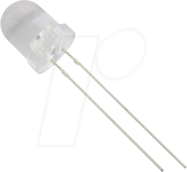 8034B2C-CSB-A - LED 8mm, bedrahtet, blau, 1500 mcd, 25° von HUIYUAN OPTO-ELECTRONIC