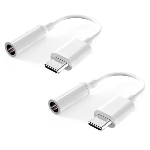 Hukneqn 2PCS Kopfhörer Adapter für iPhone Dongle, 3,5mm Klinke iPhone Adapter [MFi Zertifiziert], Lightning auf 3,5mm Klinke Adapter, für iPhone 14 13 12 11 X XS 8/7 Support All iOS System von Hukneqn