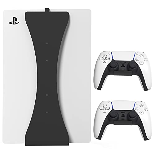 HumanCentric Konsole und Controller Wandhalterung für PS5 FAT mit zwei Controller Halterungen, PS5 FAT Wandhalterung, Nicht Kompatibel mit PS5 Slim, Halterungen Disc und digitale Versionen von HumanCentric