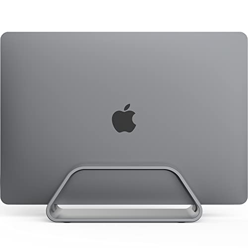 HumanCentric Vertikaler Laptop-Ständer für MacBook, kompatibel als MacBook Pro-Ständer, MacBook Air-Ständer, Aluminium Laptop vertikaler Ständer, Space Grey MacBook Ständer von HumanCentric