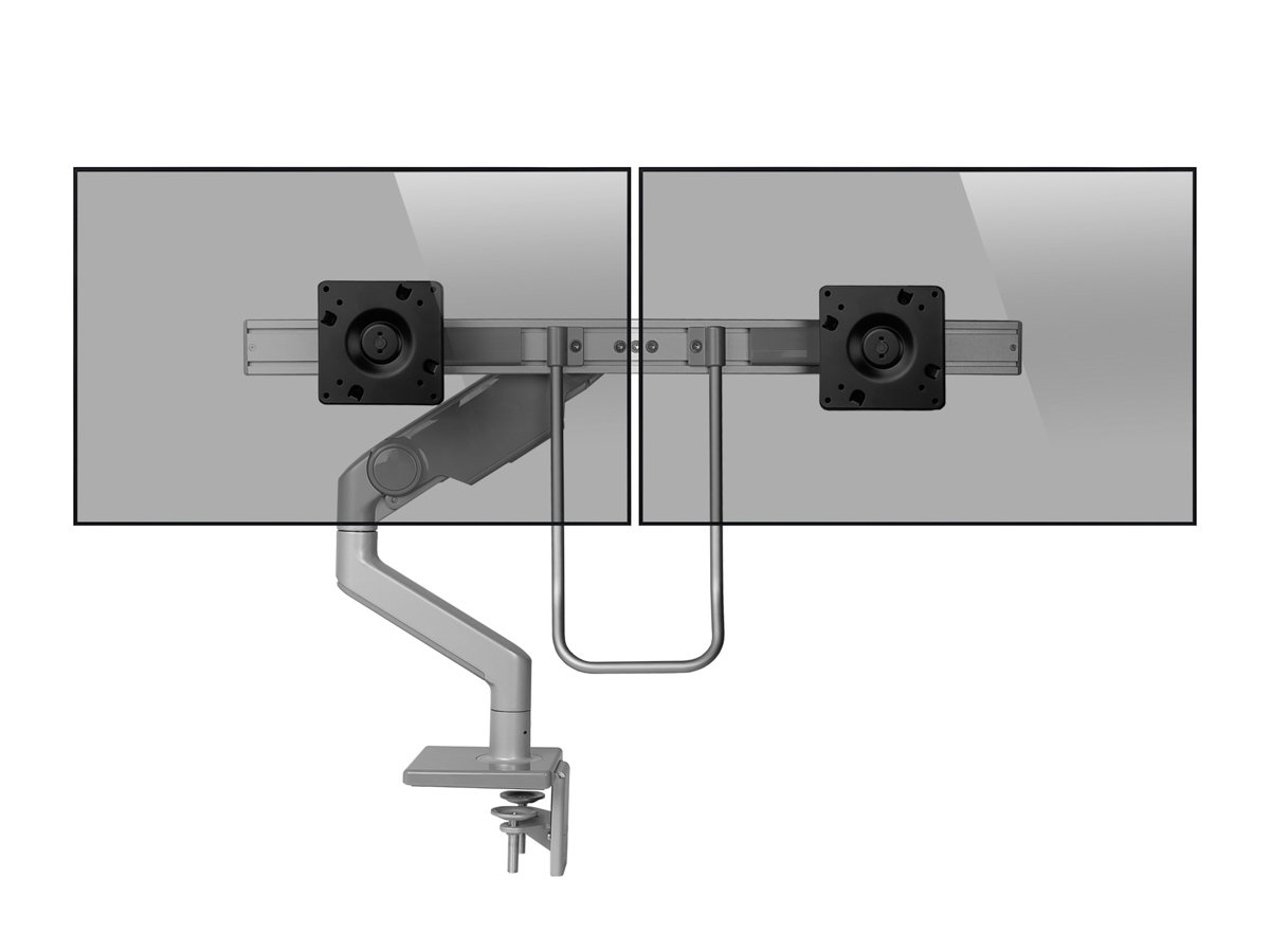 Humanscale M10 Dual Monitor Tischhalterung Klemme, schr?g, silber (M10CMSBHSG) von Humanscale