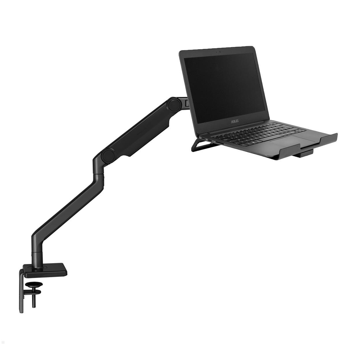 Humanscale M2.1 Laptop Tischhalterung mit Schwenkarm schr?g, schwarz von Humanscale
