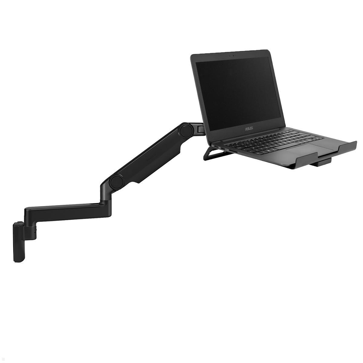 Humanscale M2.1 Laptop Wandhalterung mit Schwenkarm gerade, schwarz von Humanscale