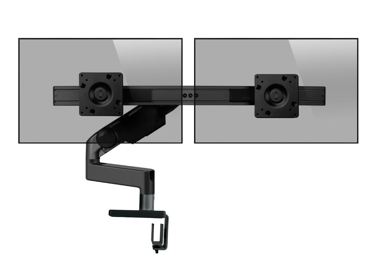 Humanscale M8.1 Dual Monitorhalter f?r USM Tisch gerade schwarz (M81UBE2B) von Humanscale