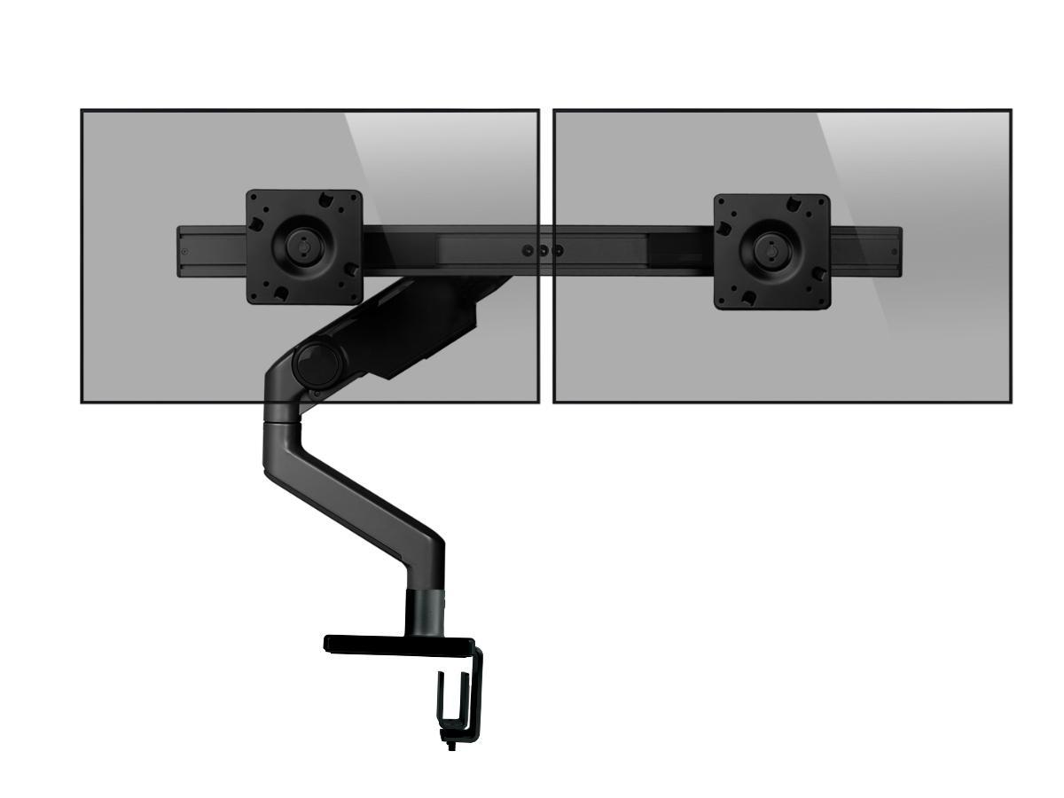 Humanscale M8.1 Dual Monitorhalter f?r USM Tisch schr?g schwarz (M81UBB2B) von Humanscale