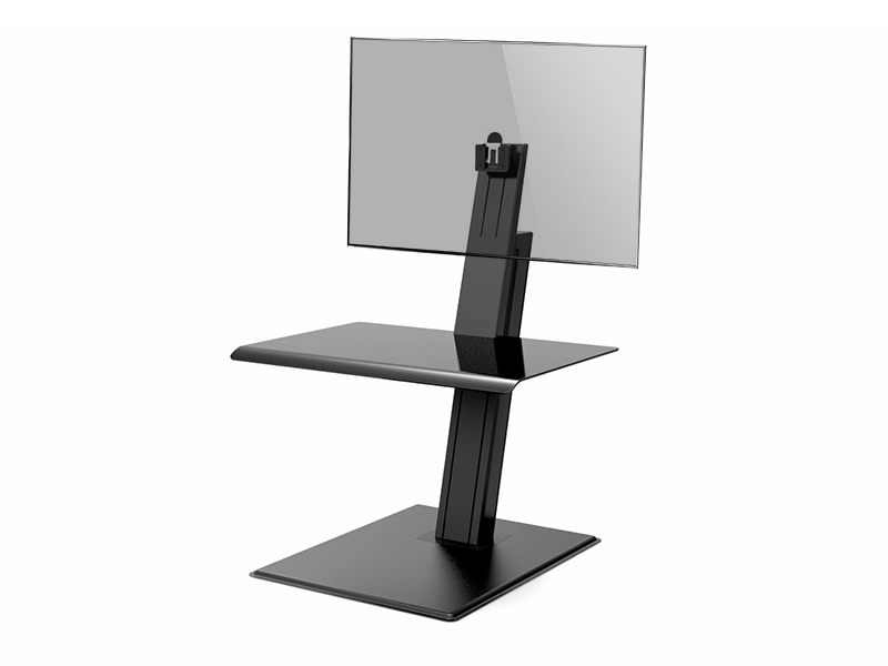 Humanscale QuickStand Eco Single Steh-Sitz Arbeitsplatz, schwarz von Humanscale