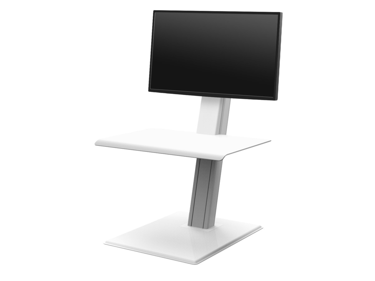 Humanscale QuickStand Eco Single Steh-Sitz Arbeitsplatz, wei? von Humanscale