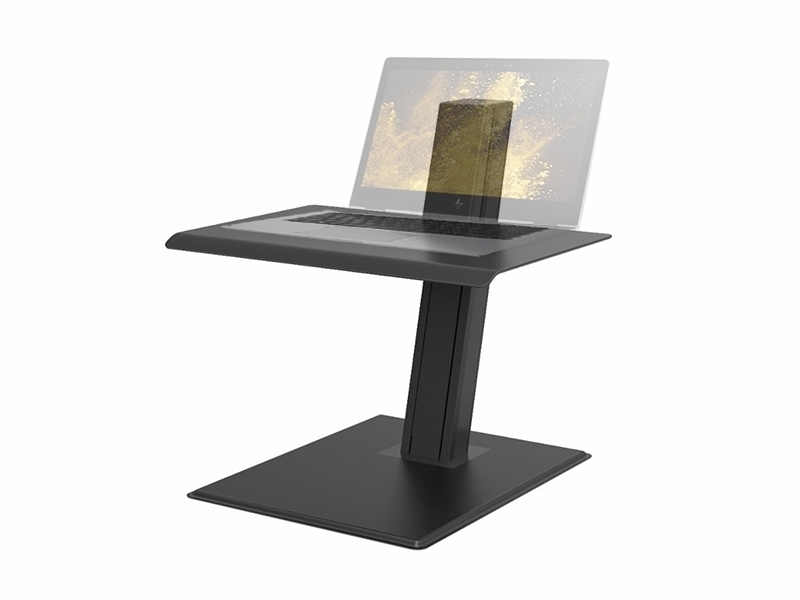 Humanscale QuickStand Eco notebook Steh-Sitz Arbeitsplatz, schwarz von Humanscale