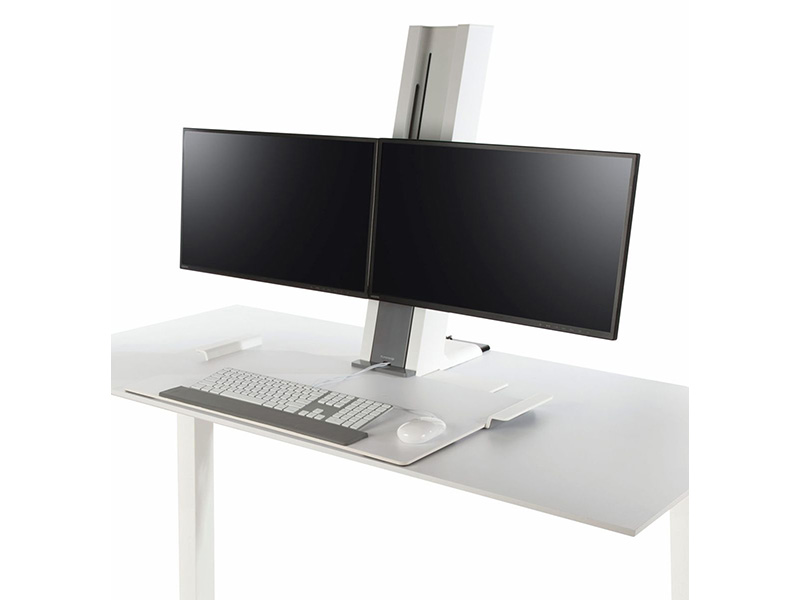 Humanscale QuickStand QSWC30 Steh Sitz Arbeitsplatz zwei Monitore von Humanscale