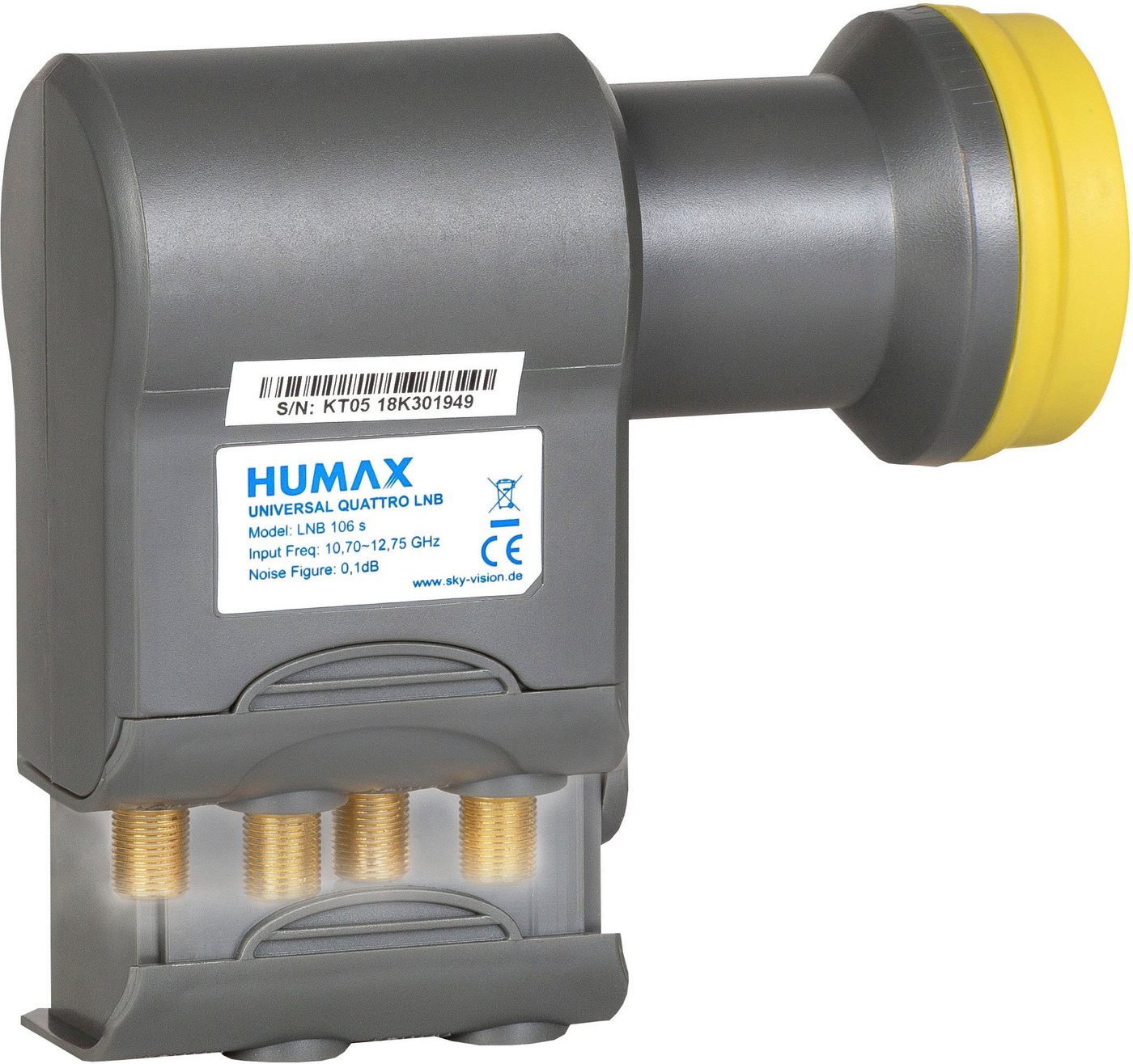 Humax LNB 106s Gold Quattro Universal LNB SAT-Antenne von Humax