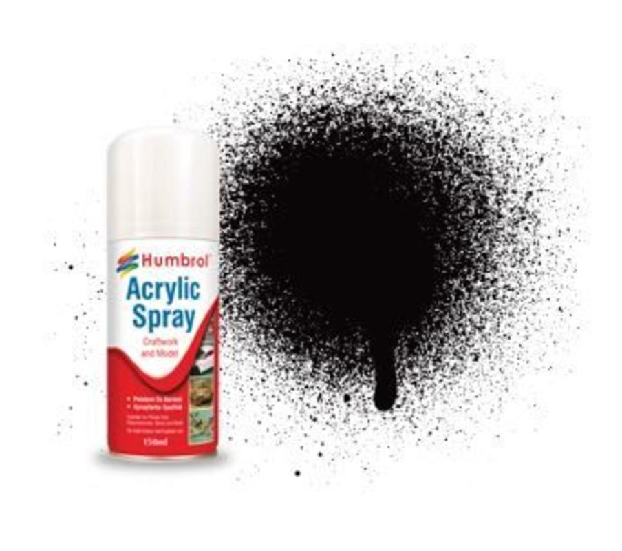 Humbrol Acryl-Spray Schwarz seidenmatt 150 ml von Humbrol