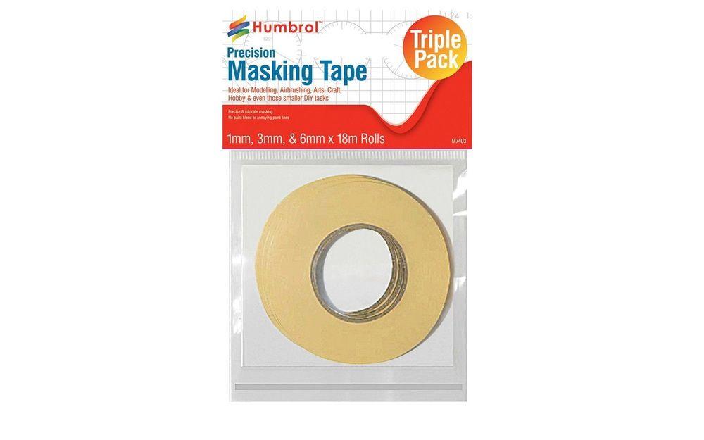 Masking Tape Set - 1mm, 3mm & 6mm x 18 m von Humbrol