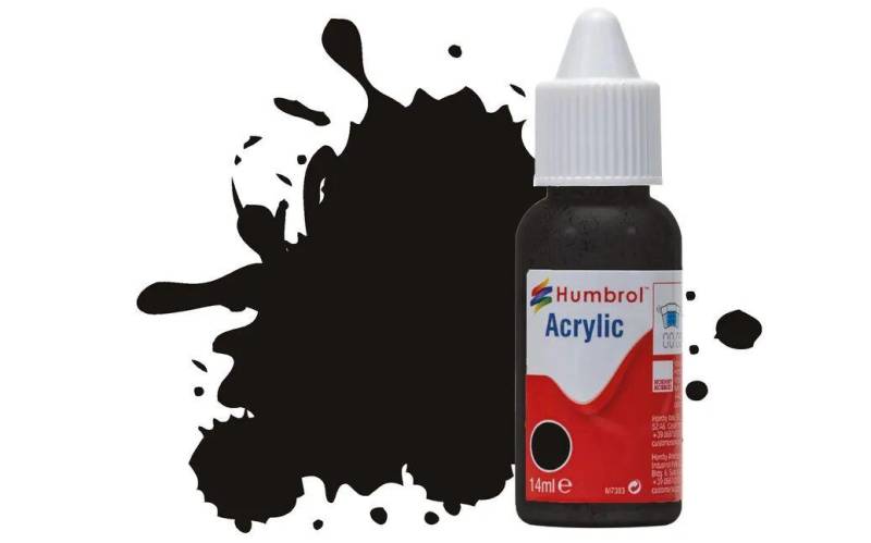 No 201 Black Metallic - Acrylic - 14 ml von Humbrol