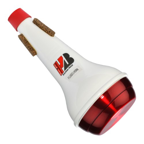 Humes & Berg 231 Stonelined Übungs-Dämpfer/Mute für Flügelhorn (Aluminium), Rot/Weiß von Humes & Berg