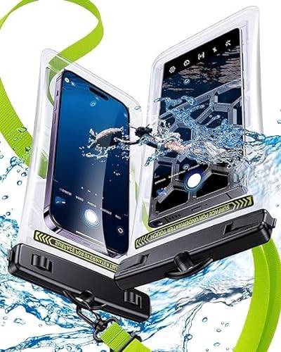 Humixx 2023 verbesserte wasserdichte Handytasche [Touchscreen-kompatibel unter Wasser] Schnorcheln, IP68 wasserdicht, schwimmend, transparent, Samsung, Google bis 17.8 cm (7 Zoll) [1 Pack] von Humixx