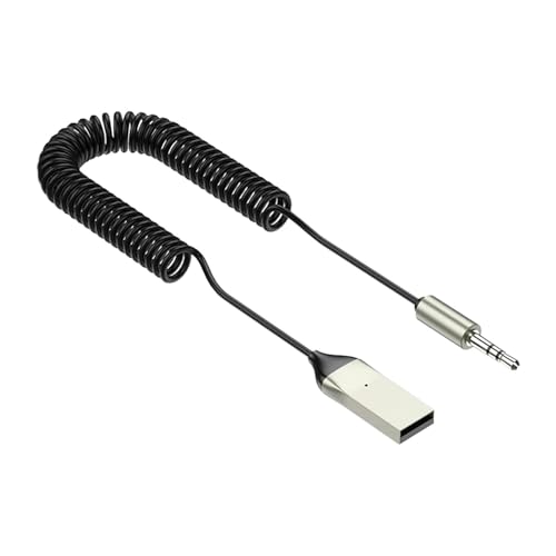 Humkopnl Kabelloser Adapter für Auto, Metall, kabelloser Empfänger, Metall-AUX-Eingang, hoher Auto-Adapter, kabelloser 5.2-Empfänger für Audio-Streaming, Musik-Mikrofon Humkopnl Kabelloser Adapter für Auto, Metall, kabelloser Empfänger, Metall-AUX-Eingang, hoher Auto-Adapter, kabelloser 5.2-Empfänger für Audio-Streaming, Musik-Mikrofon von Humkopnl